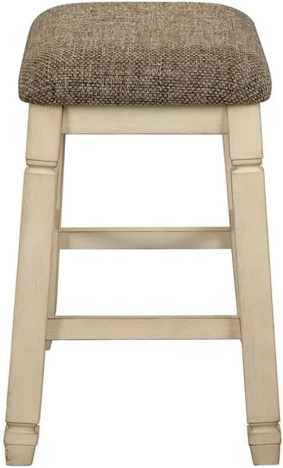 Bolanburg Farmhouse 24" Counter Height Upholstered Barstool, 2 Count, Whitewash