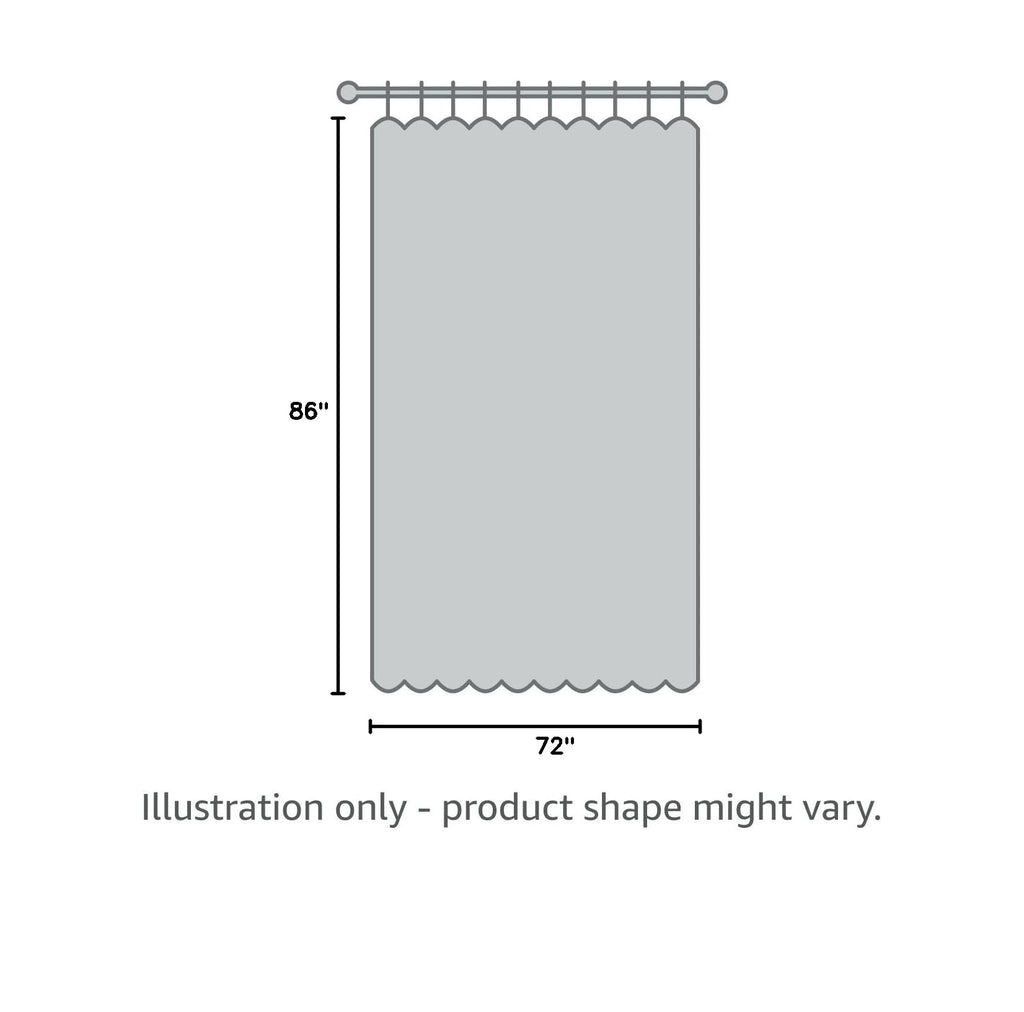 72 x 86 inches Extra Long Shower Curtain Liner, Simple Plastic Clear Bathroom Curtain Waterproof Shower Curtain with 5