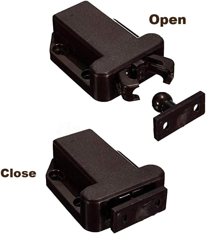 8 Pack Push Latch，Touch Latch Safe Push Latch，Rebound self-Locking Device，Open Catch Lock Drawer Cabinet Catch Touch