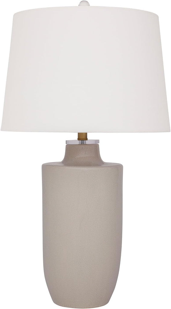 Signature Design by Ashley Cylener Vintage Ceramic Table Lamp with 3-Way Switch, White & Beige