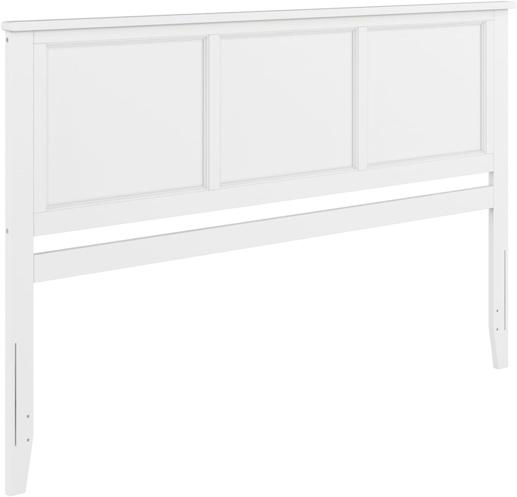 King Solid Wood Panel Headboard, White