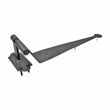 Black Cast Iron Pintle Strap Hinges 11-3/4 Inch Offset Lift Off Shutter Gate Door Hardware RSF Rustic Colonial