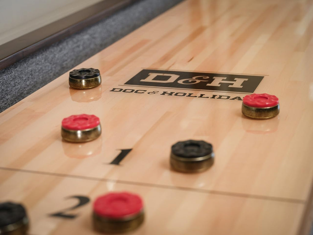Shuffleboard Table (12FT,Natural Walnut and Antique Coffee)