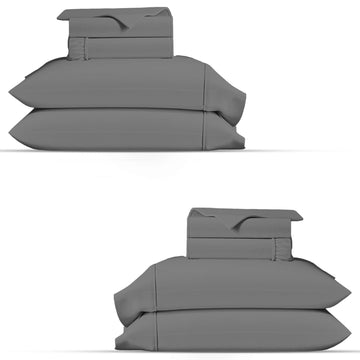 100% Organic Cotton Percale Sheets Twin XL Size Pack or 2 - Soft & Crisp Organic Cotton Sheets Twin XL Size (6 PC