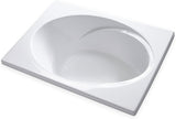 Tubs - SR6042 - Modern Acrylic Oval Rectangle Soaking Bathtub With Built-in Armrest - White Acrylic Fiberglass Drop