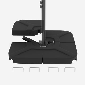 4-Piece 230LBS Cantilever Offset Patio Umbrella Base