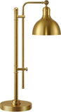 Industrial Adjustable Desk Lamp, Farmhouse Table lamp 29''-38'', Rustic Metal Task Desk Lamp in Brus