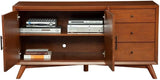 Flynn 58" Mahogany and Okoume Veneer Sideboard with Wine Storage, Chestnut