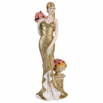 13 Inch Victorian Lady Figurine, Glamour Elegance Decor
