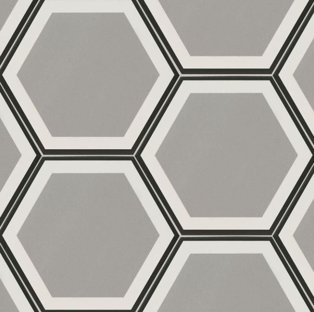 9 Inch Hexagon Satin 9x10 Porcelain Floor Wall Tile Backsplash Shower, Accent Decor, Fireplace, Flooring (6.89 Square