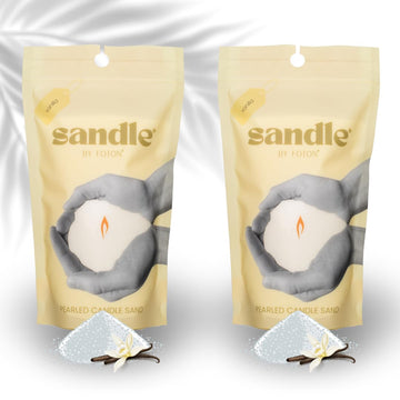 Sandle Pearled Candle 10Oz 2 Pack, Vanilla Scented