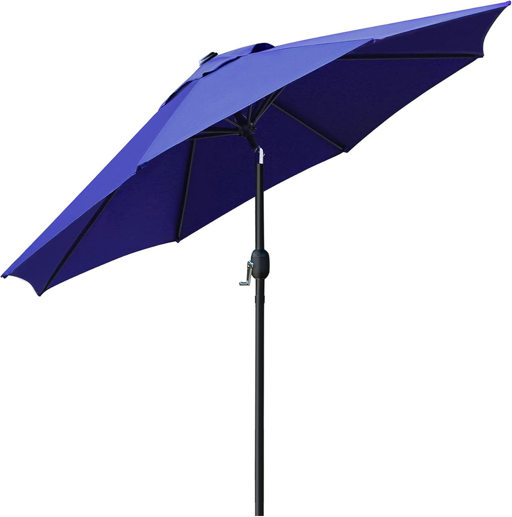 9' Patio Umbrella Outdoor Table Umbrella with 8 Sturdy Ribs (Navy Blue)