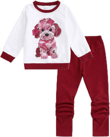 Toddler Baby Girls Clothes Long-sleeve Tie Dye Hoodie Sweatshirt Pants Hooded Outfit Set