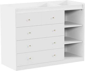 Nursery Dresser Changing Table Dresser with Changing Top for Kid's Room