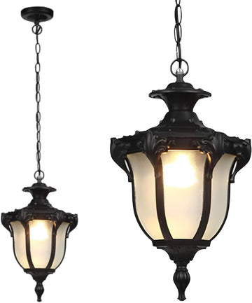 Rustic Victorian E26 Exterior Ceiling Pendant Light American Outdoor Waterproof Chandelier Garden Corridor Grape