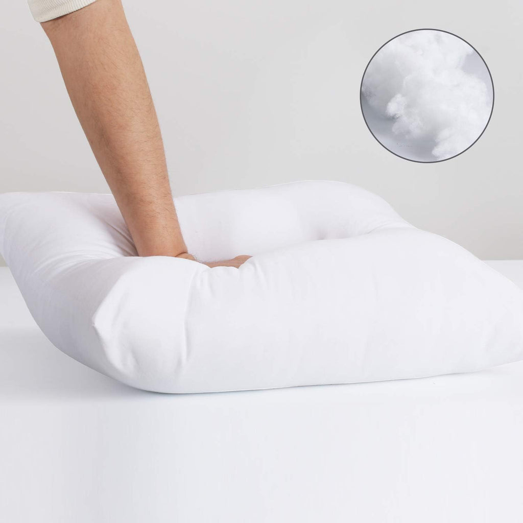 Hypoallergenic Lumbar Pillow Inserts 4 Pack, 12 × 20 Inches - Plush Polyester Throw Pillow Fillers for Sofas, Beds - Set of 4