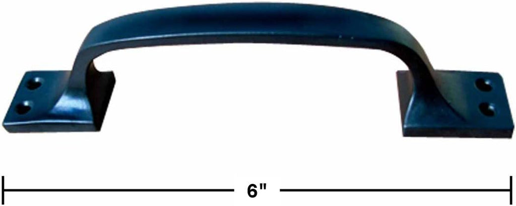 Black Wrought Iron Cup Bin Pull Cabinet Drawer Handle 6 in