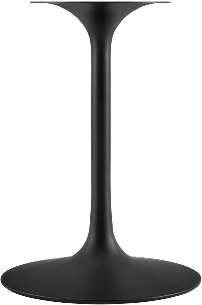 Inspired Saarinen Style Tulip Oval Pedestal Dining Table — Black Base / Walnut Top, 48″ Oval