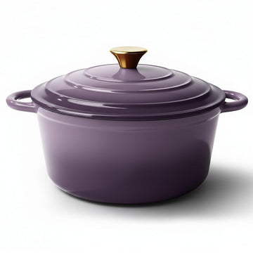 Vintage Style 4.5 Quart Dutch Oven Pot with Lid, Non Stick Enameled Cast Iron Dutch Oven for Bread Baking
