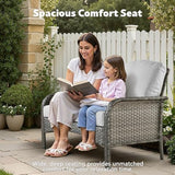 4-Piece Wicker Outdoor Patio Furniture Set - Conversation | Gray All-Weather Resistant for Backyard, Garden & Porch