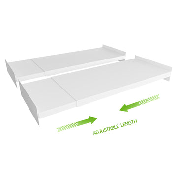 Expandable Closet Shelf Organizer, Adjustable Shelves, Large 2 Pack
