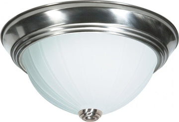 Two Light Flush Mount, Brushed Nickel