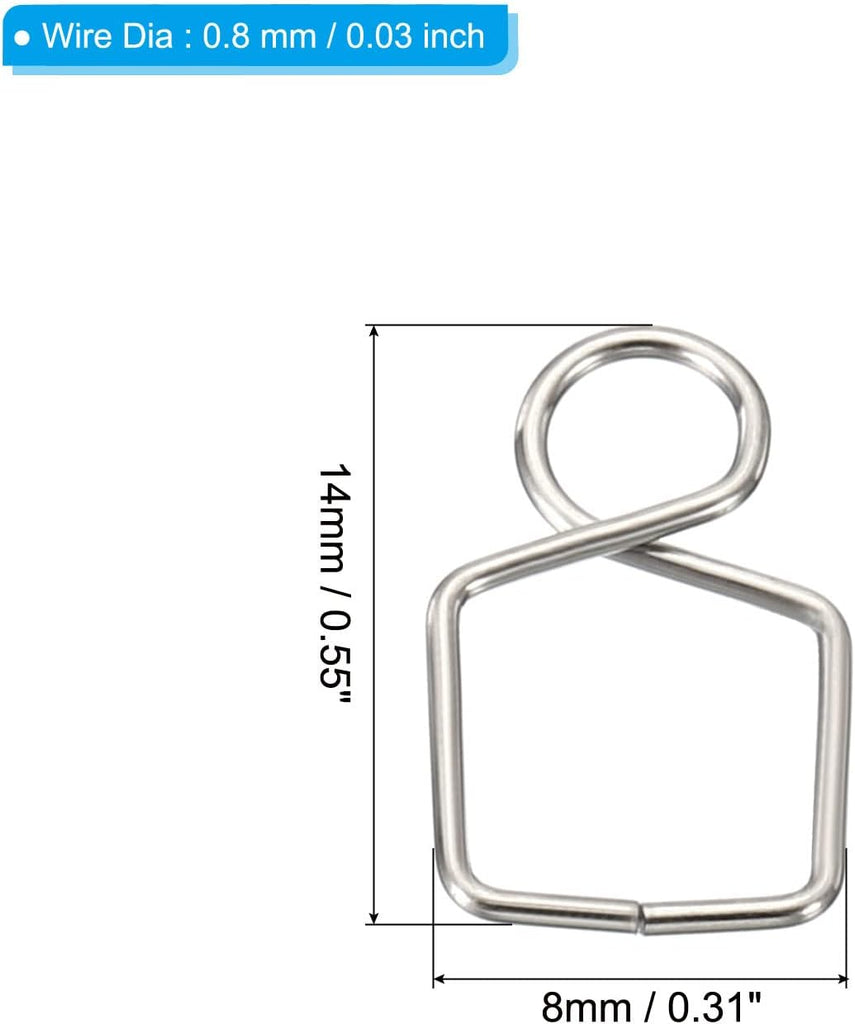 Chandelier Connector Clip, 60 Pack 14mm L x 8mm W Chandelier Stainless Steel Buckle Replacement for DIY Fastening