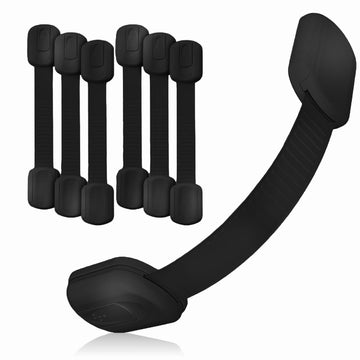 Proof Me Child Safety Cabinet Latch, RV Fridge Lock, Black, 6-Count