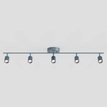 Shura Deep Navy 5-Light Track Light with Rotatable Heads, Integrated LED Bulbs, 4 ft. Track Lighting Kit, 3000k, 2450