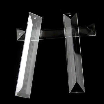 Chandelier Replacement Crystals, 3Pcs 3 Inch Single Hole Chandelier Crystals Triangular & Transparent Prisms for