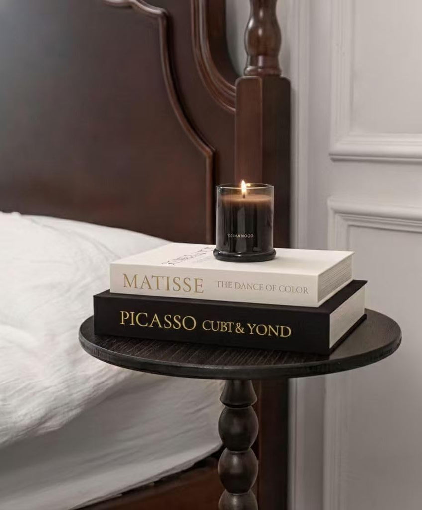 Set of 2 Linen Decorative Books with Hidden Storage - Chic Housewarming & Christmas Gift Idea, Monochrome Faux Book