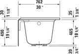 Architec 60" x 30" Alcove Soaking Acrylic Bathtub 700356000000090
