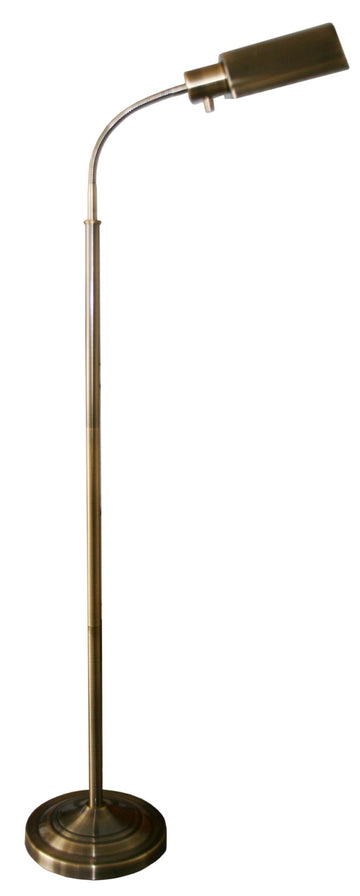 Natural Daylight Battery Operated Cordless Floor Lamp, Antique Brass