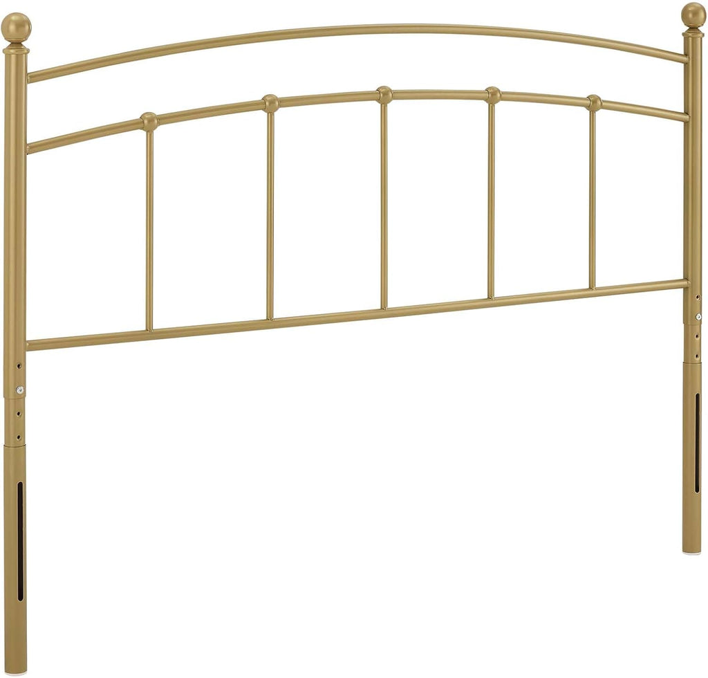 Abigail King Metal Headboard in Gold