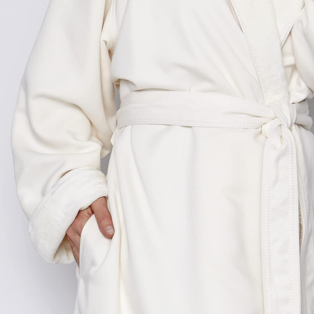 Unisex Spa Microfiber Shimmer Lined Shawl Collar Robe