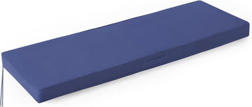 Outdoor Bench Cushion Waterproof, 48x18x3 Inch, Navy Blue