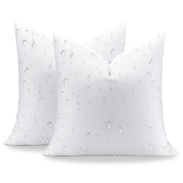 20x20 Outdoor Pillow Inserts, Synthetic Down Waterproof Throw Pillow Inserts (Pack of 2), Decorative Outdoor Pillows