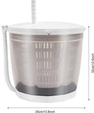 2 in 1 Manual Washing Machine, Non-electric Hand Crank Clothes Washer Traveling Outdoor Wringer Washer Mini Compact