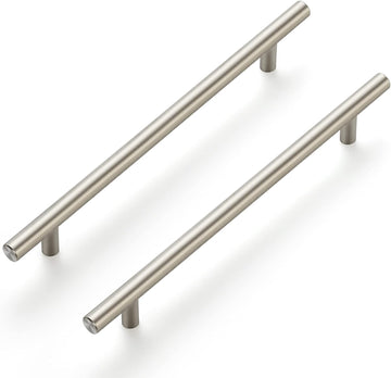 18 Pack 10 Inch Cabinet Handles Brushed Nickel Stainless Steel Cabinet Handles Kitchen Cupboard Pulls 7-1/2" Hole Center