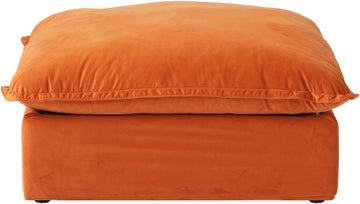 Ottoman Module for Living Room, Cushion Covers Removable, Minimalist Comfy Breathable Ottoman Seater Paired with Sofa Couch for Living Room Apartment, Orange