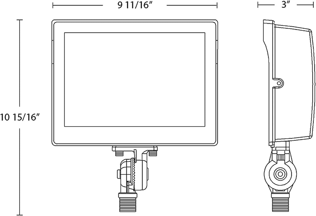 X17FA80 LED Outdoor Flood Light, 80W Field Adjustable Floodlight with 3000K 4000K 5000K Selection, 120-277V, IP65