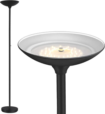 Torchiere Floor Lamp, 30W Super Bright LED Standing Lamp, Stepless Dimmable Pole Lamp with 3000K Lig