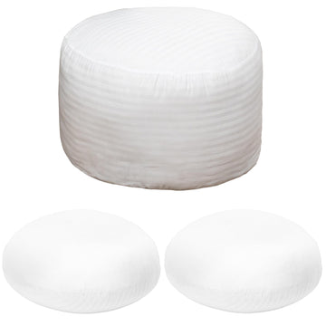 Ottoman Stuffing, PP Cotton Ottoman Pouf Insert, Round, 20x14 In
