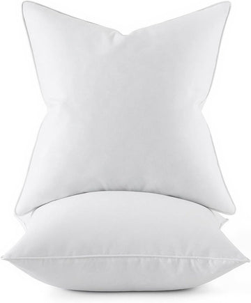 20x20 Feather Down Pillow Inserts Fluffy for Chop Look - Set of 2