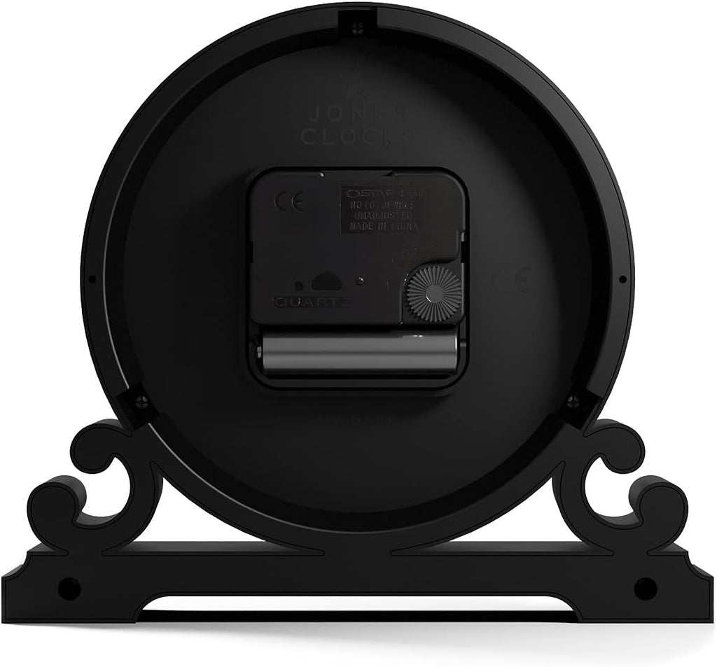 CLOCKS Saloon Mantel Clock | Small Traditional Double Scroll Design | Green | Contemporary Classic Style for
