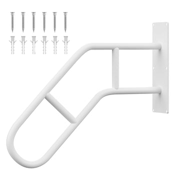 Handrails for Outdoor Steps, U-Shaped Handrail, 1-3 Steps, White