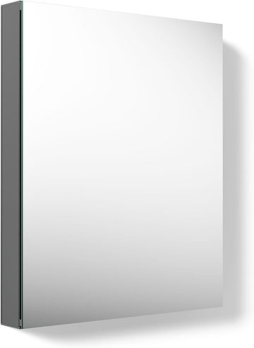 81145-DA1 Maxstow Frameless Surface Mount Bathroom Medicine Cabinet, 20 in. W x 24 in. H, Dark Anodized Aluminum