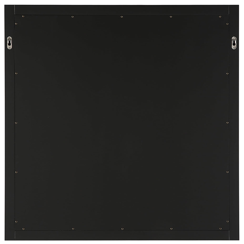 Shorewood Square Framed Mirror, 30", Matte Black
