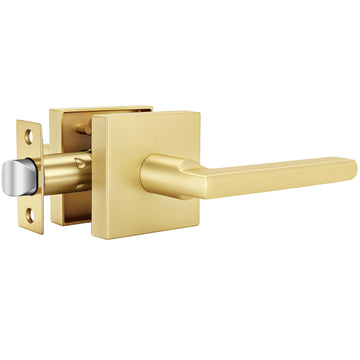 Brushed Gold Closet Door Handle Passage, Hallway - 1 Pack