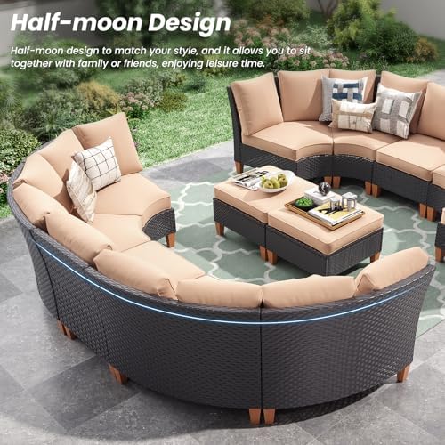 7-Piece Wicker Outdoor Patio Furniture Set - Conversation | All-Weather Resistant for Backyard, Garden & Porch